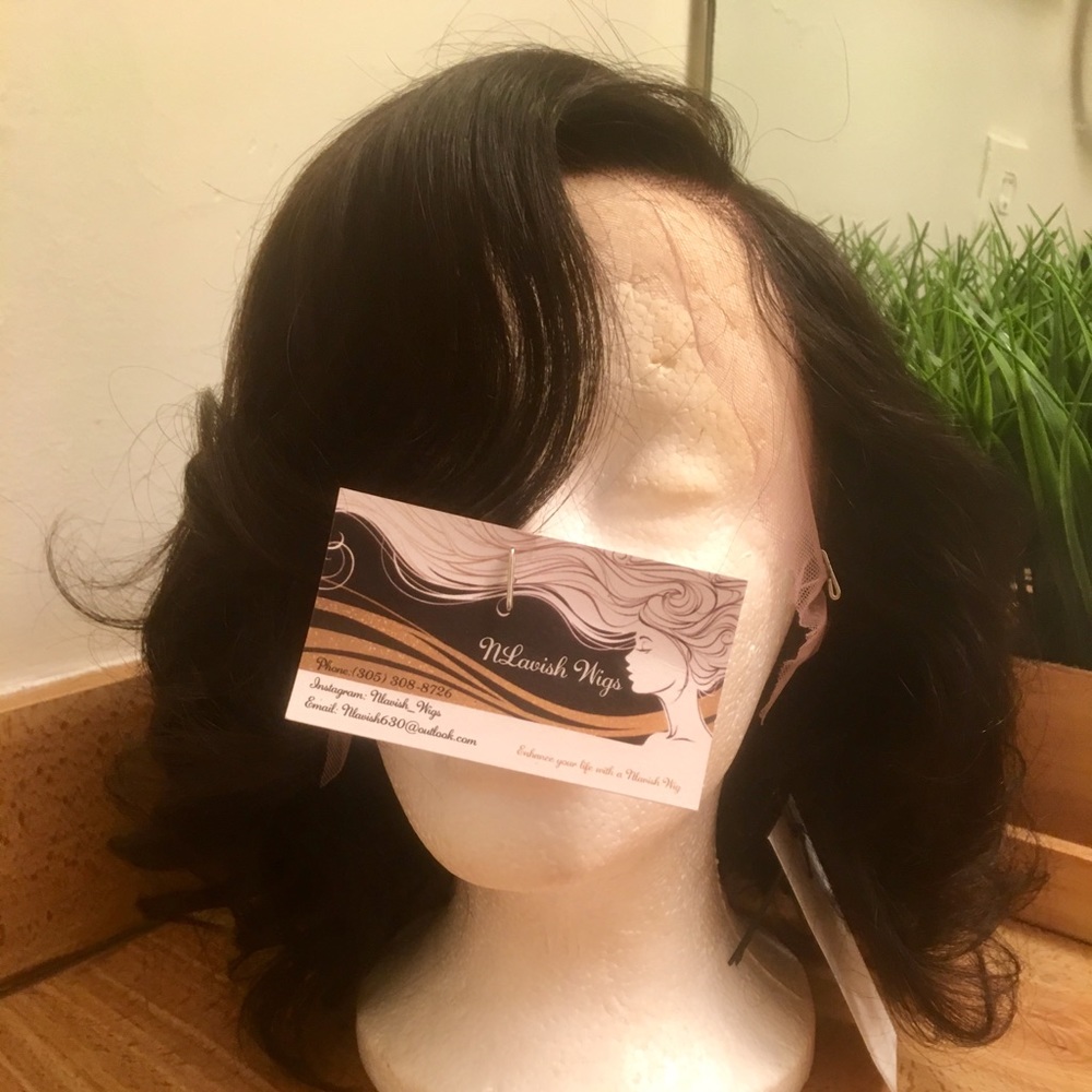 Lace front roller set bob (Brazilian hair)